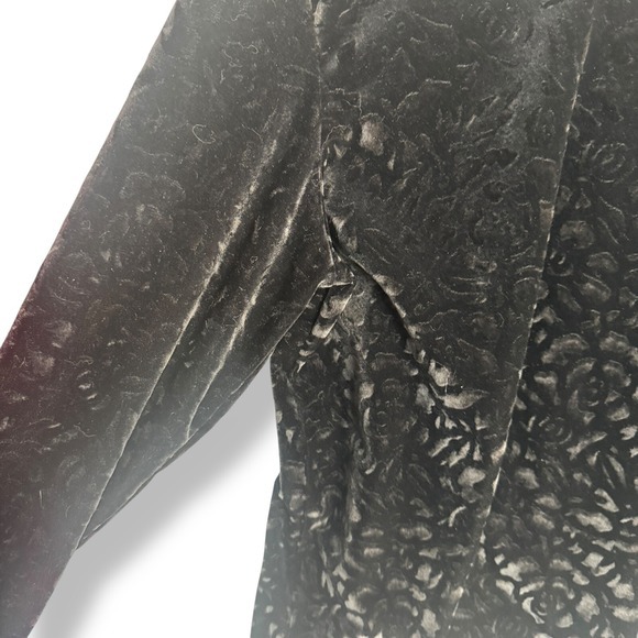 Velvet Burnout Top Womens Size XXL Black Whimsigoth Witchy Fairy Gothic Vamp - Picture 8 of 13